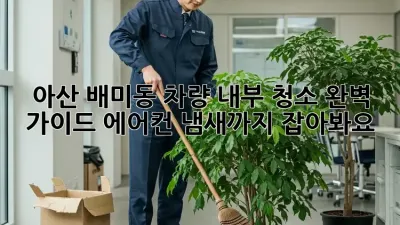 아산 배미동 차량 내부 청소 완벽 가이드! 에어컨 냄새까지 잡아봐요!